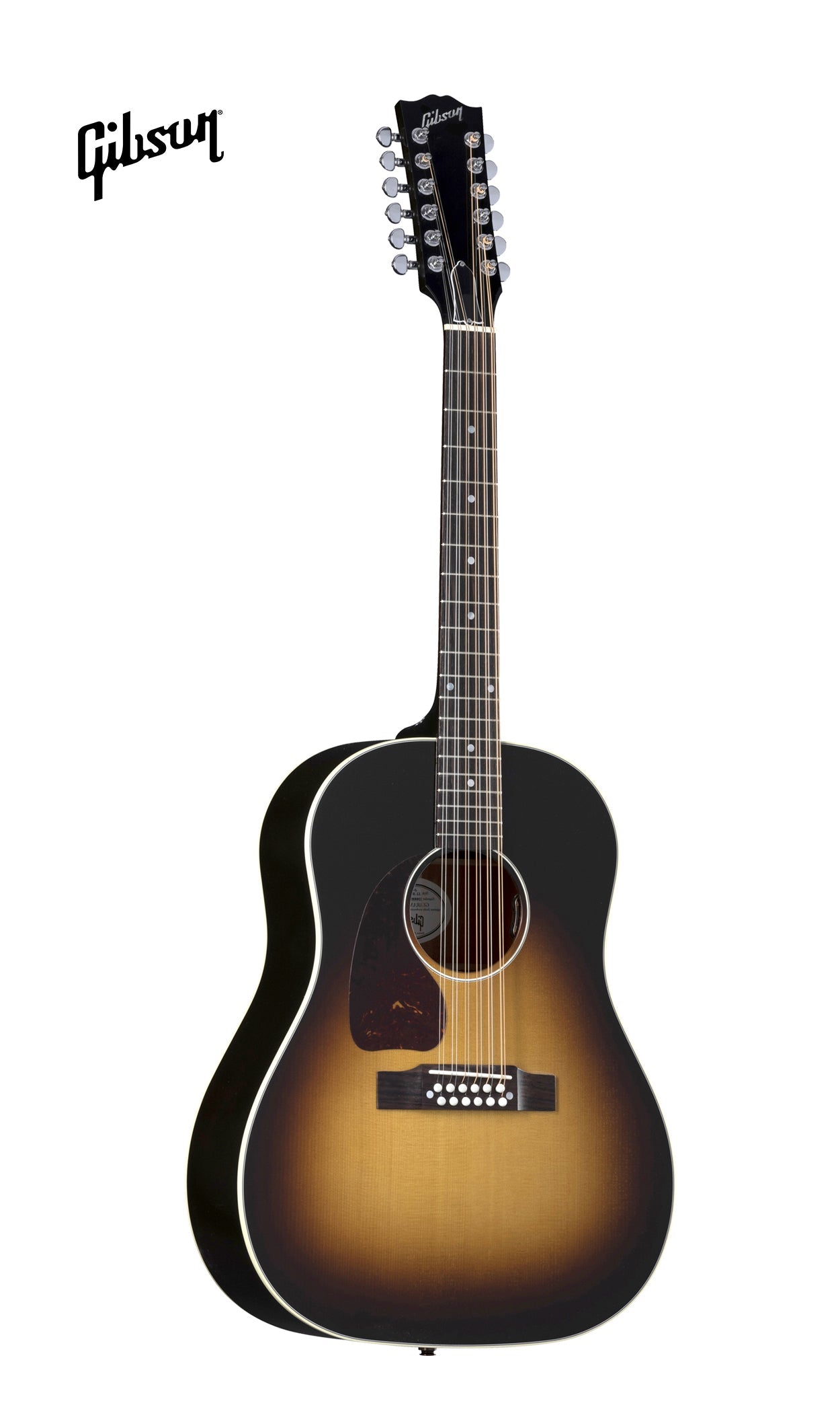 GIBSON J-45 STANDARD 12-STRING LEFT-HANDED ACOUSTIC-ELECTRIC GUITAR - VINTAGE SUNBURST