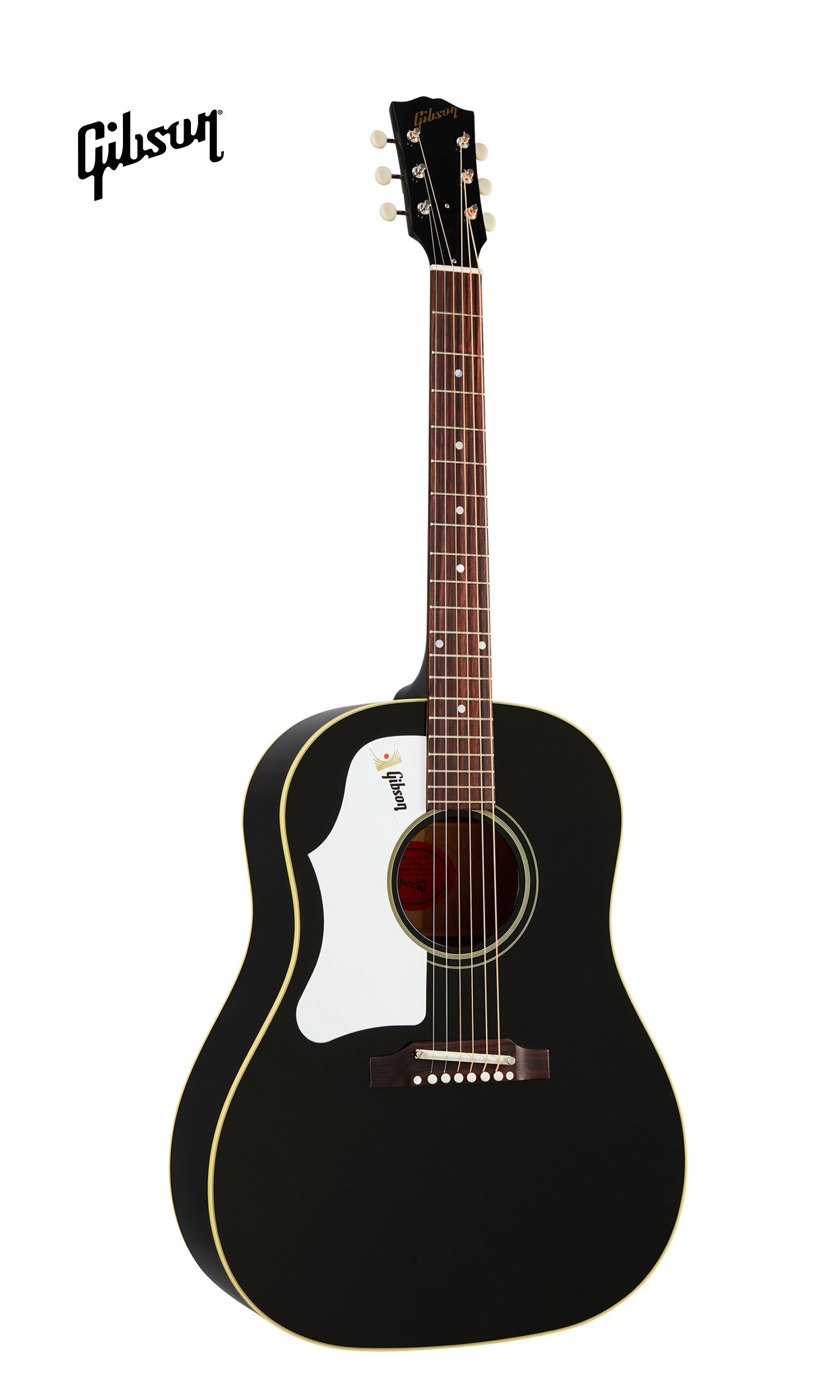 GIBSON 60S J-45 ORIGINAL, ADJ SADDLE LEFT-HANDED ACOUSTIC GUITAR - EBONY