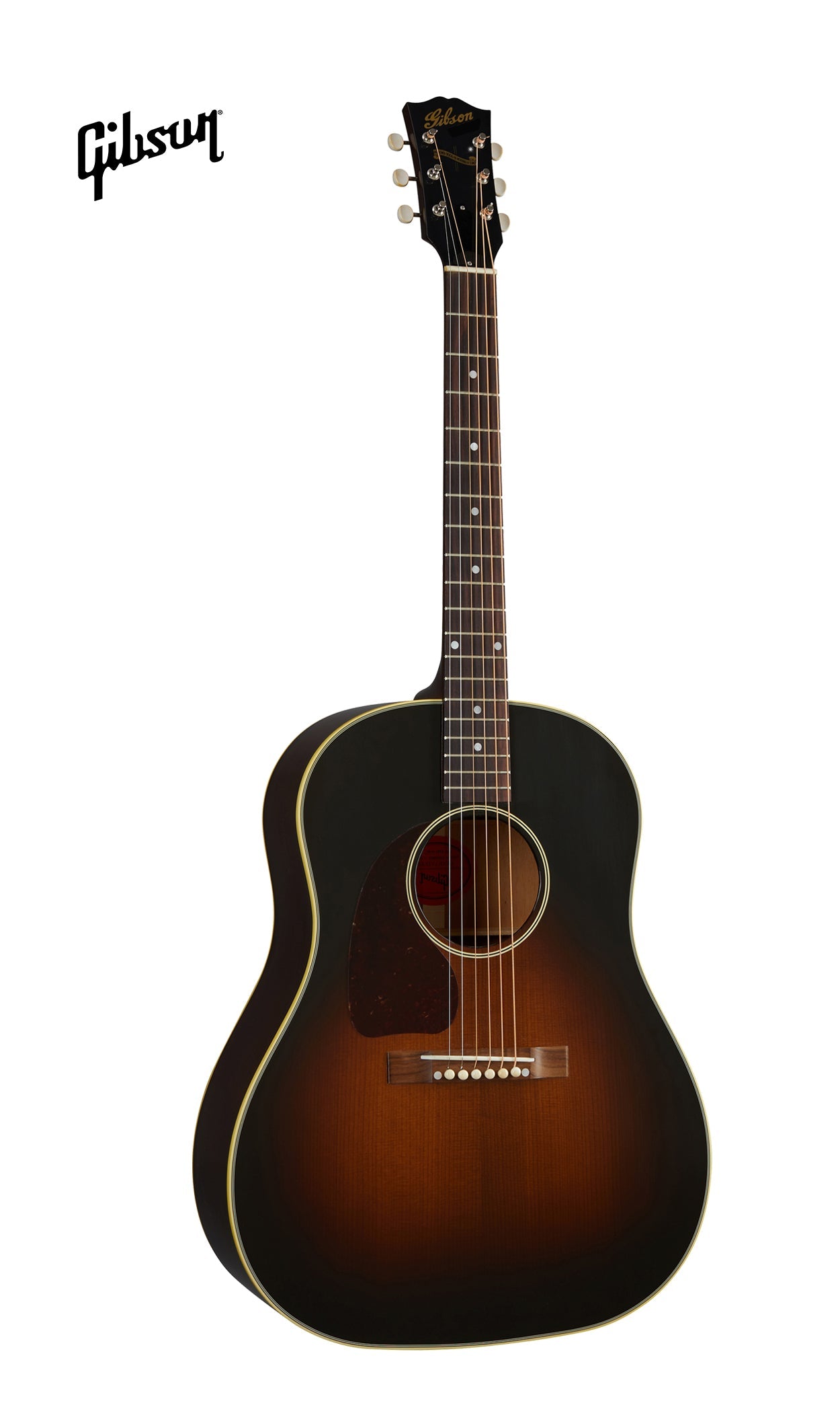 GIBSON 1942 BANNER J-45 LEFT-HANDED ACOUSTIC GUITAR - VINTAGE SUNBURST