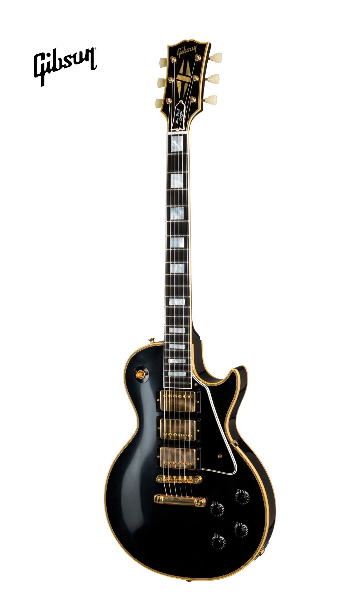 GIBSON 1957 LES PAUL CUSTOM REISSUE 3-PICKUP VOS ELECTRIC GUITAR - EBONY