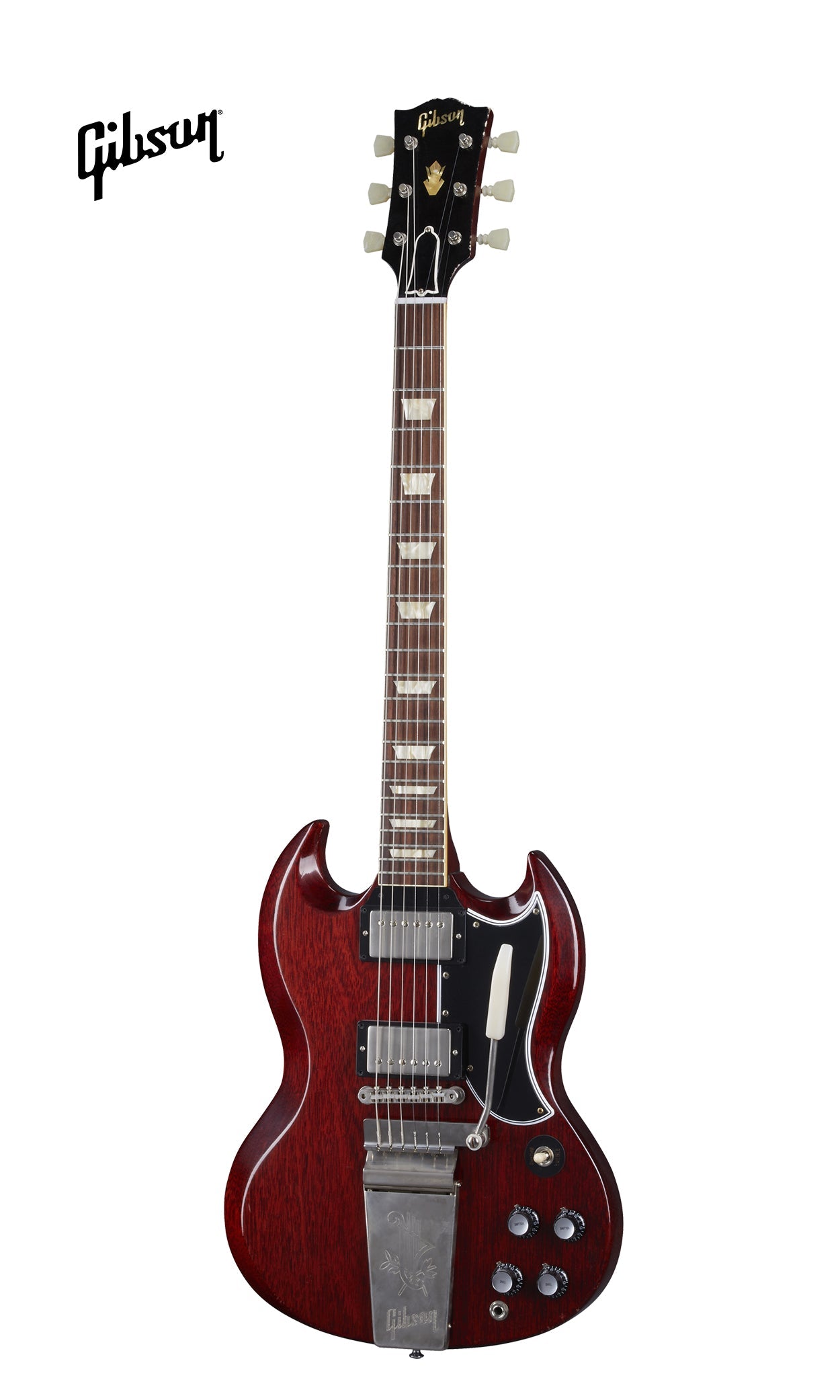 GIBSON 1964 SG STANDARD REISSUE W/ MAESTRO ULTRA LIGHT AGED ELECTRIC GUITAR - CHERRY RED