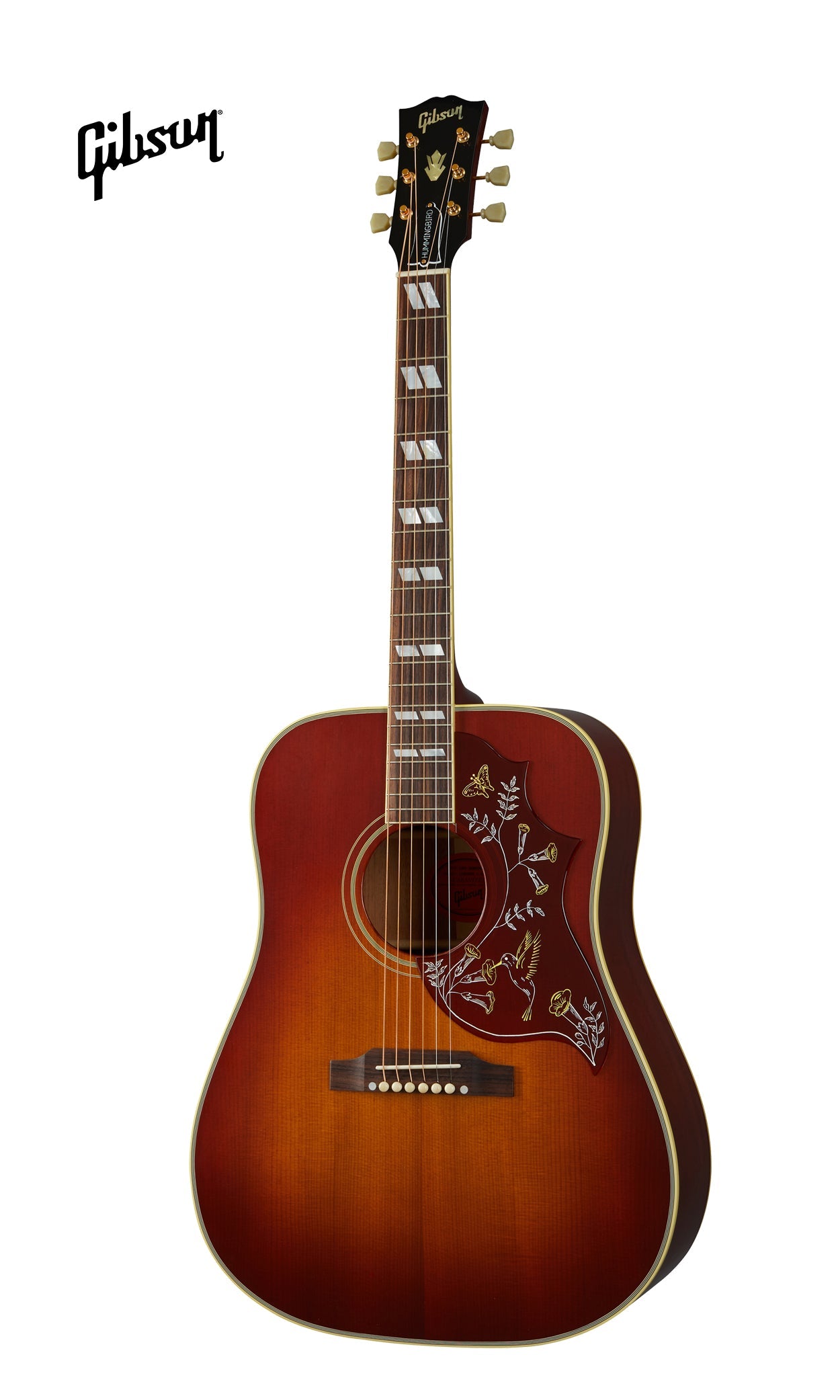 GIBSON 1960 HUMMINGBIRD ACOUSTIC GUITAR, FIXED BRIDGE - HERITAGE CHERRY SUNBURST