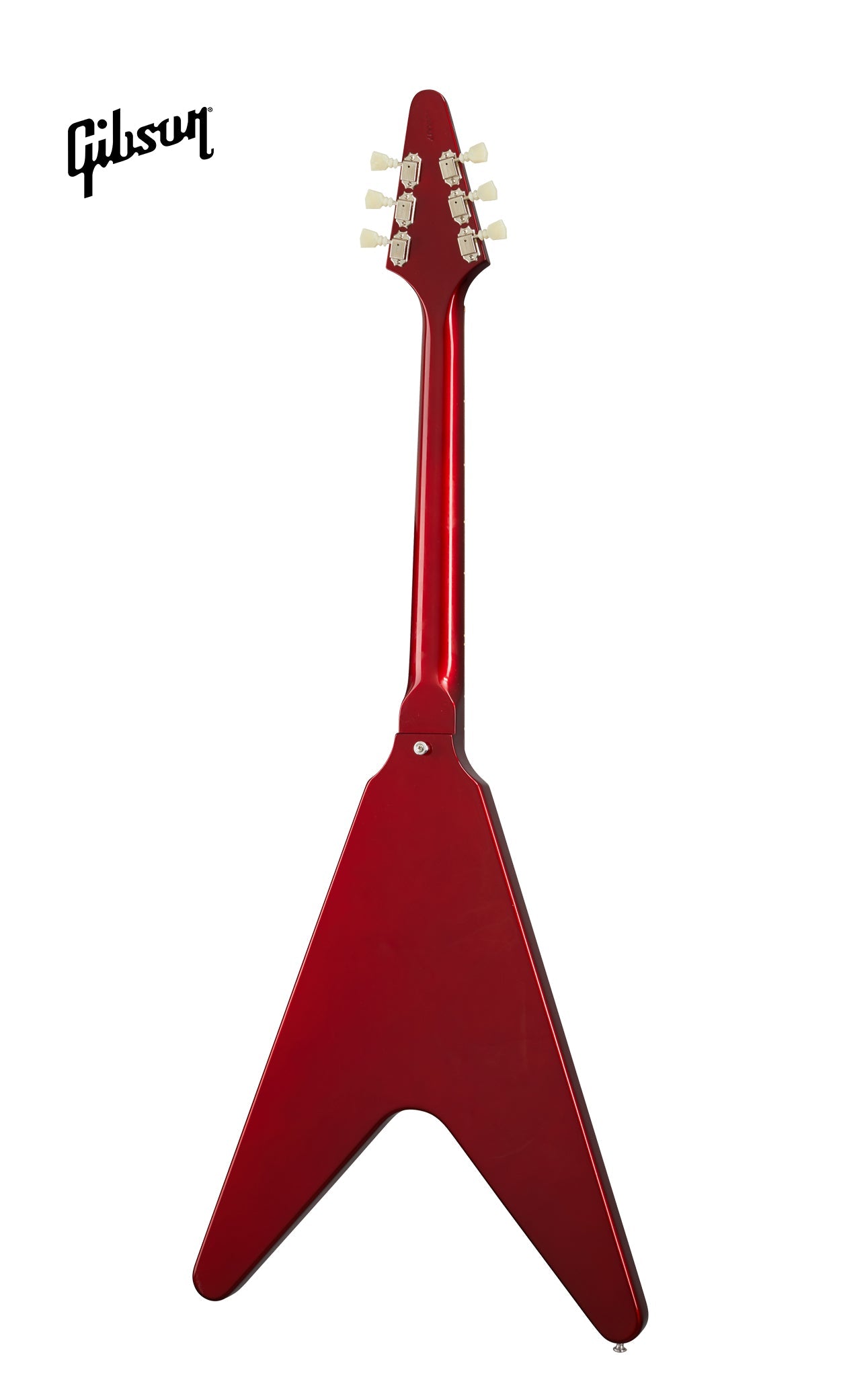 GIBSON 1967 MAHOGANY FLYING V REISSUE WITH MAESTRO VIBROLA GLOSS ELECTRIC GUITAR - SPARKLING BURGUNDY