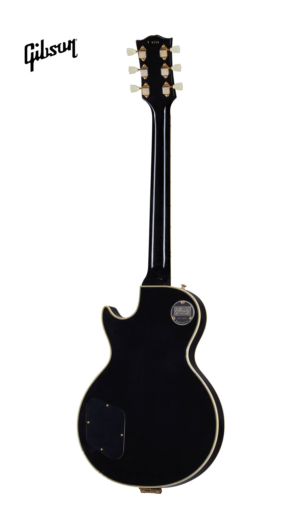 GIBSON 1957 LES PAUL CUSTOM REISSUE 3-PICKUP BIGSBY LIGHT AGED ELECTRIC GUITAR - EBONY