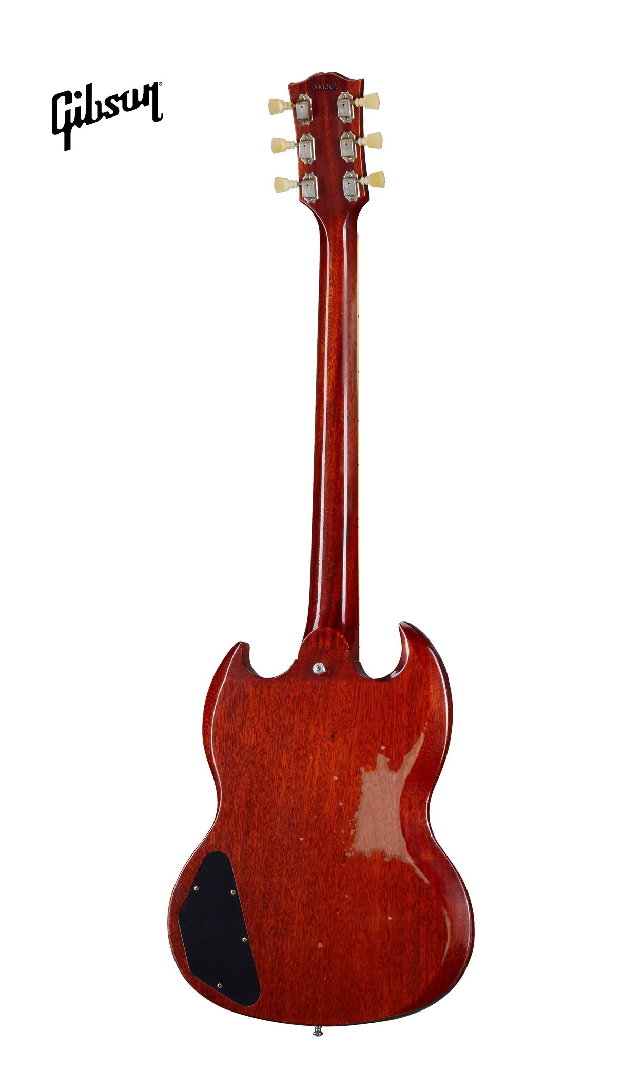 GIBSON 1964 SG STANDARD REISSUE WITH MAESTRO VIBROLA HEAVY AGED ELECTRIC GUITAR - FADED CHERRY