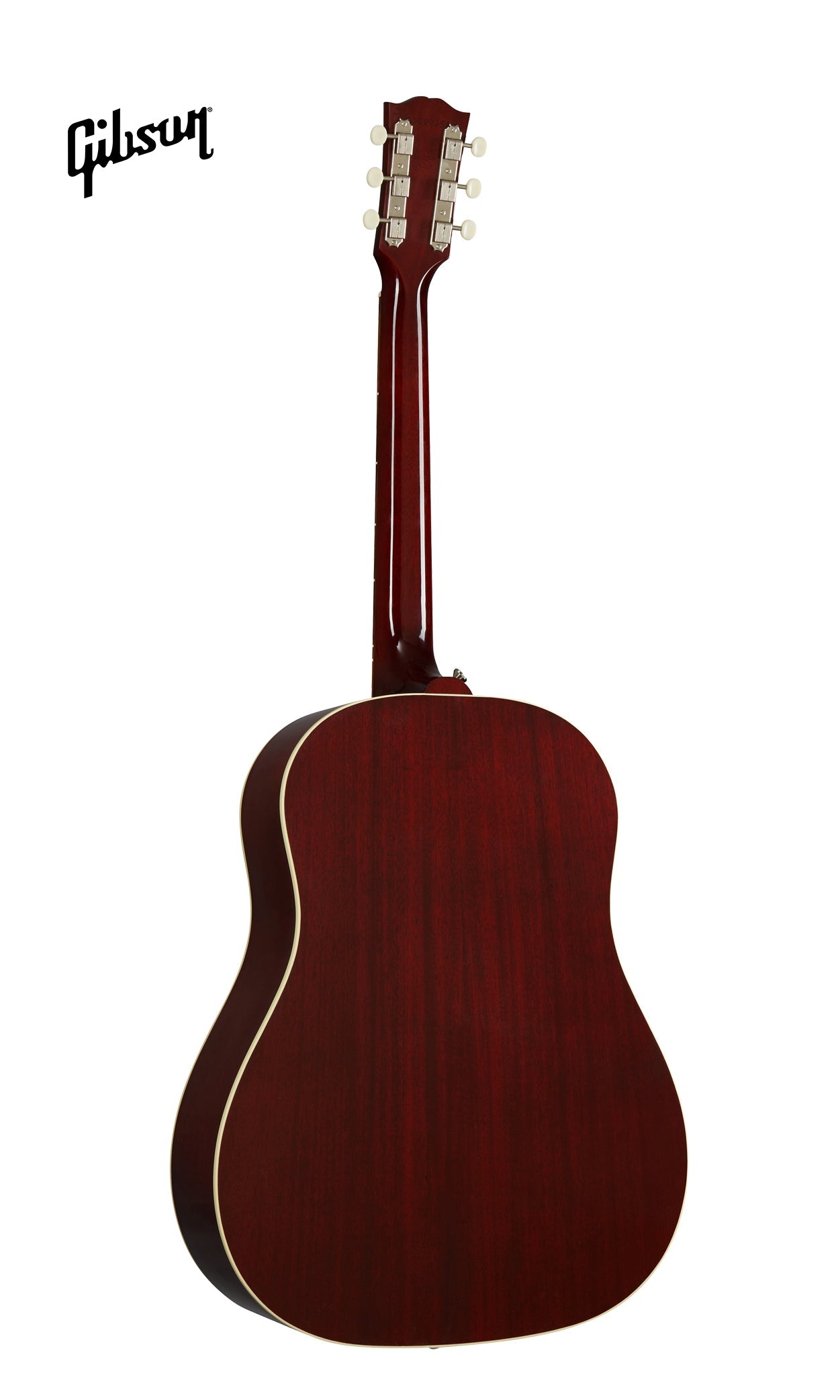 GIBSON 60S J-45 ORIGINAL, ADJ SADDLE LEFT-HANDED ACOUSTIC GUITAR - WINE RED