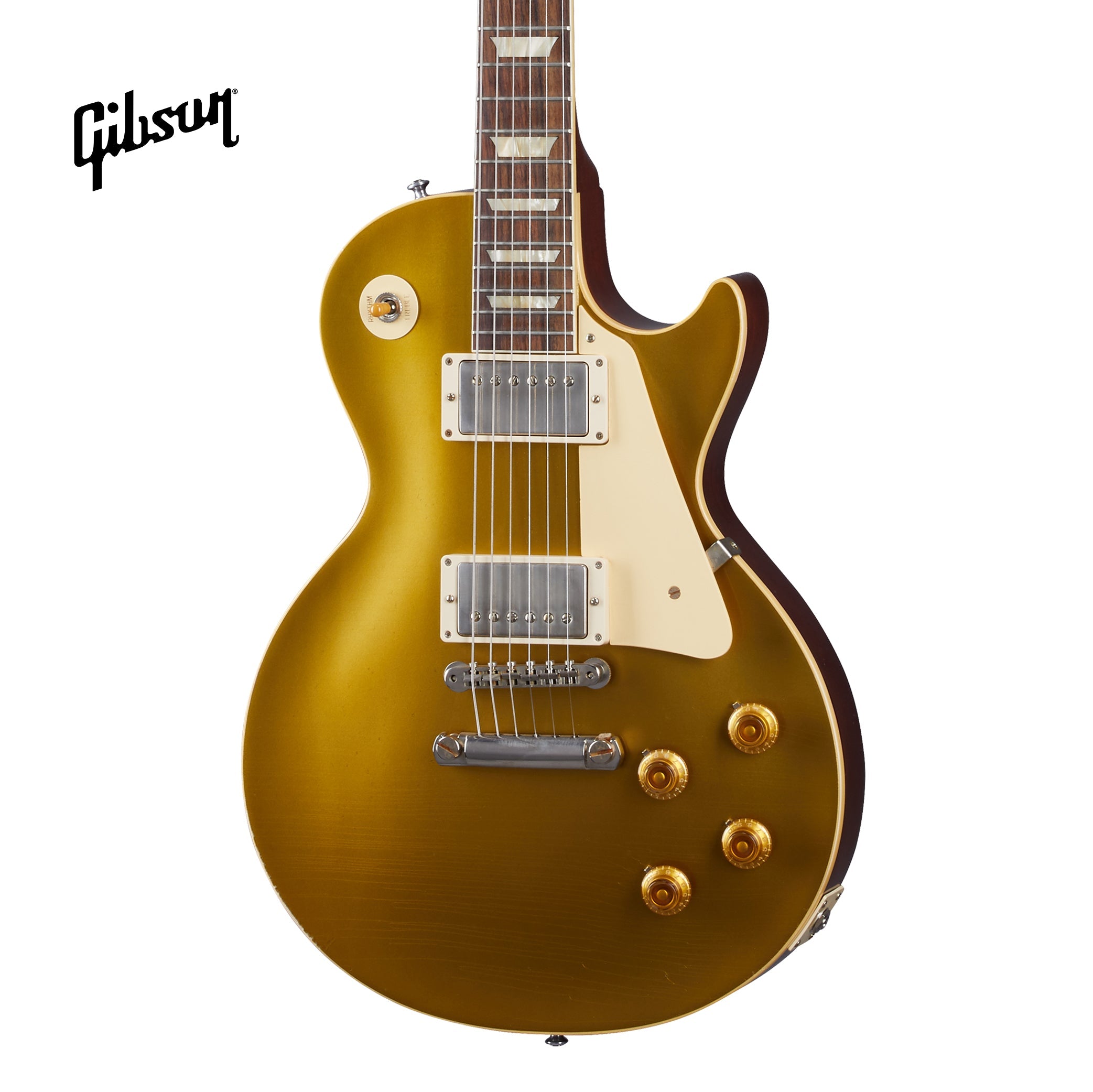 GIBSON 1957 LES PAUL GOLDTOP DARKBACK REISSUE LIGHT AGED ELECTRIC GUITAR - DOUBLE GOLD