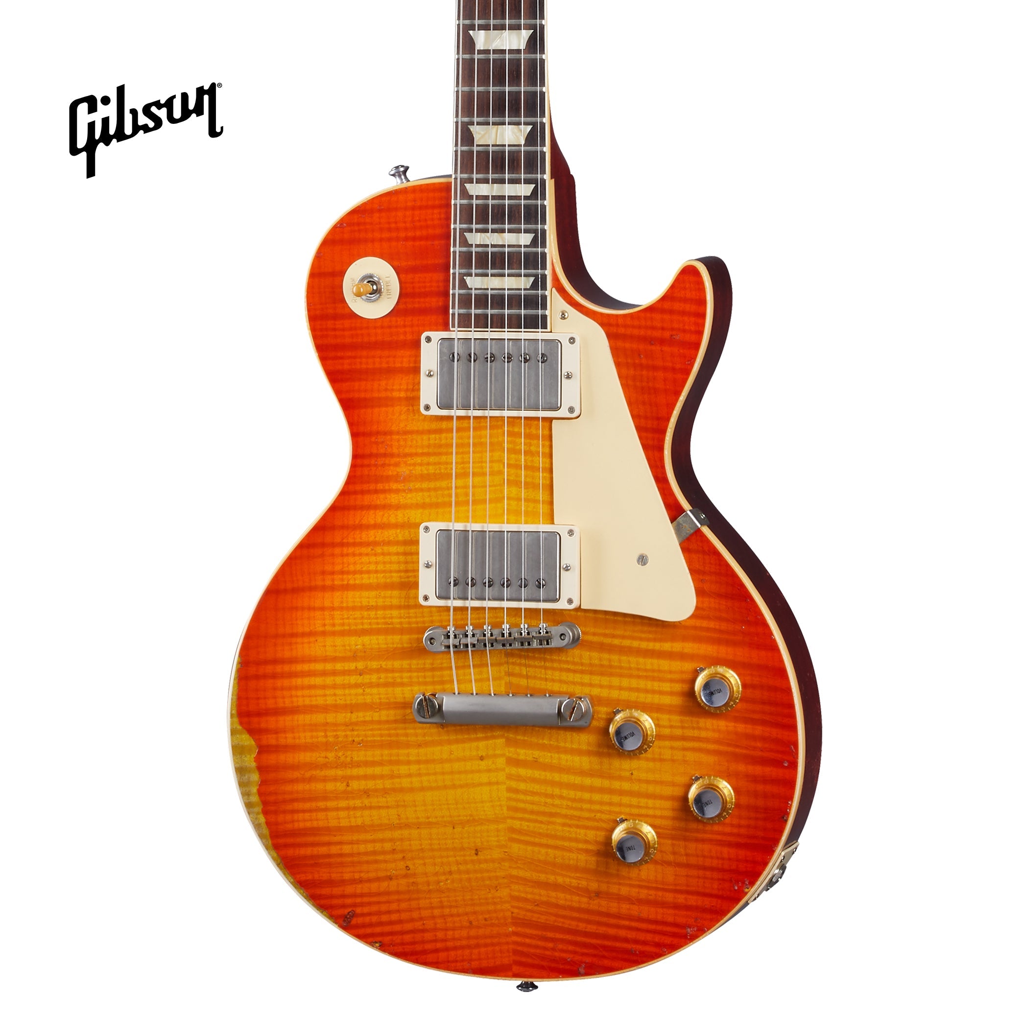GIBSON 1960 LES PAUL STANDARD REISSUE HEAVY AGED ELECTRIC GUITAR - TANGERINE BURST