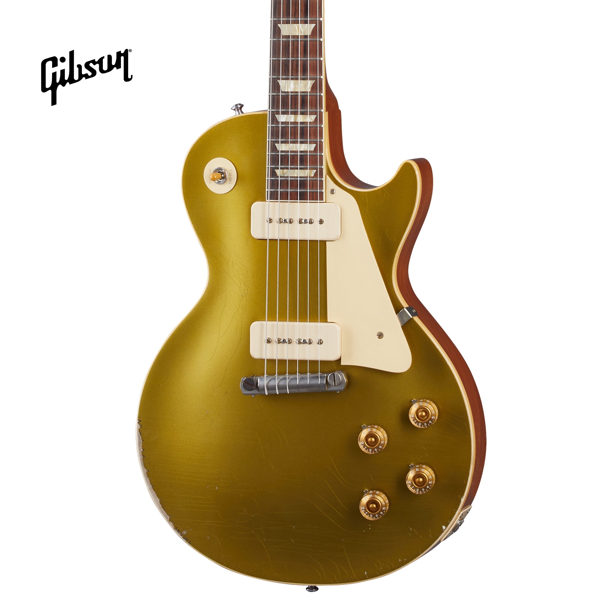 GIBSON 1954 LES PAUL GOLDTOP REISSUE HEAVY AGED ELECTRIC GUITAR - DOUBLE GOLD