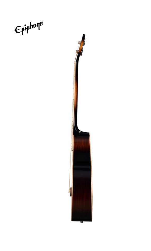 Epiphone El Capitan J-200 Studio Acoustic-Electric Bass Guitar - Aged Vintage Sunburst