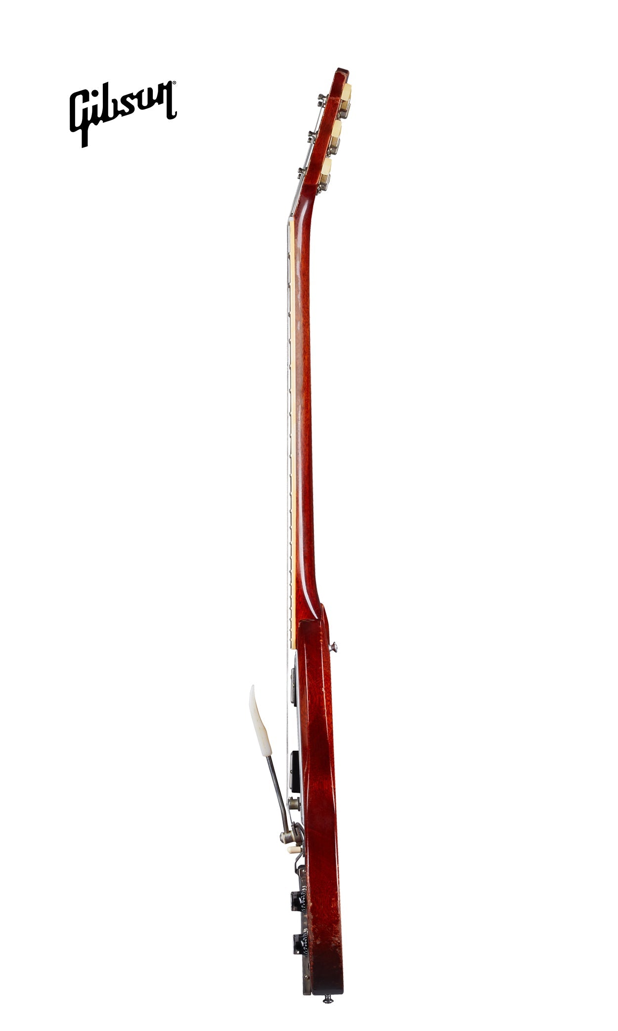 GIBSON 1964 SG STANDARD REISSUE WITH MAESTRO VIBROLA HEAVY AGED ELECTRIC GUITAR - FADED CHERRY