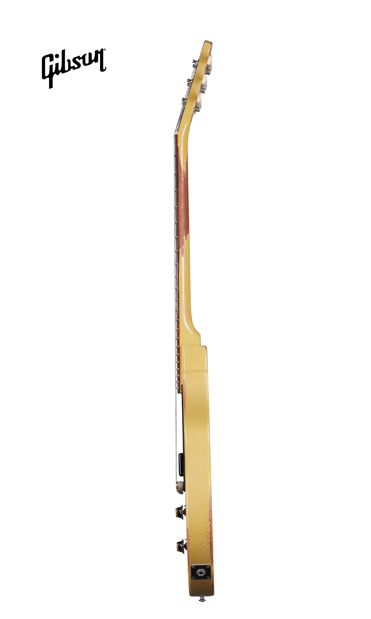 GIBSON 1957 LES PAUL JUNIOR SINGLE CUT REISSUE HEAVY AGED ELECTRIC GUITAR - TV YELLOW