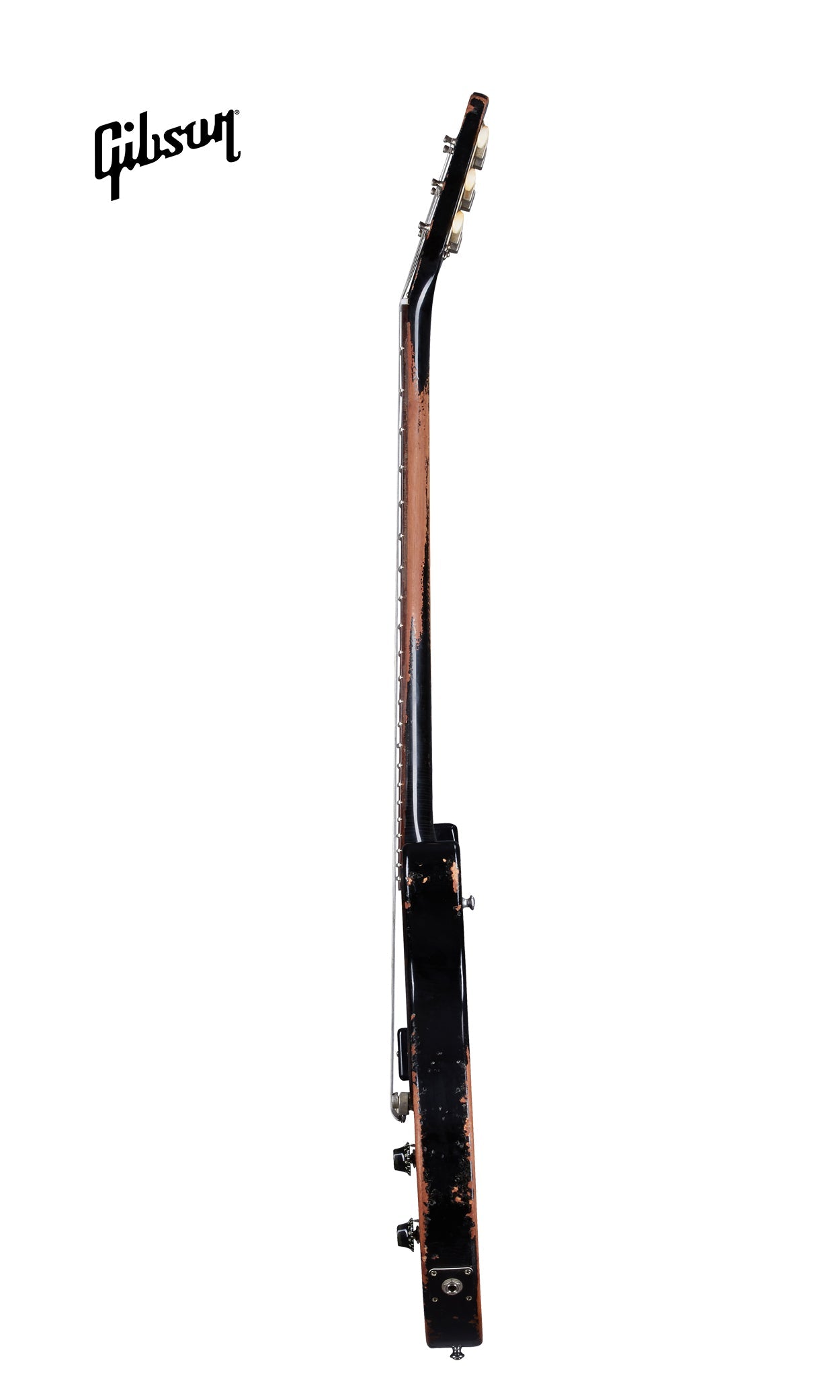 GIBSON 1960 LES PAUL JUNIOR DOUBLE CUT REISSUE ULTRA HEAVY AGED ELECTRIC GUITAR - EBONY