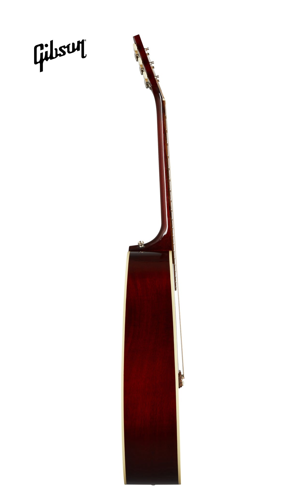 GIBSON 60S J-45 ORIGINAL, ADJ SADDLE LEFT-HANDED ACOUSTIC GUITAR - WINE RED