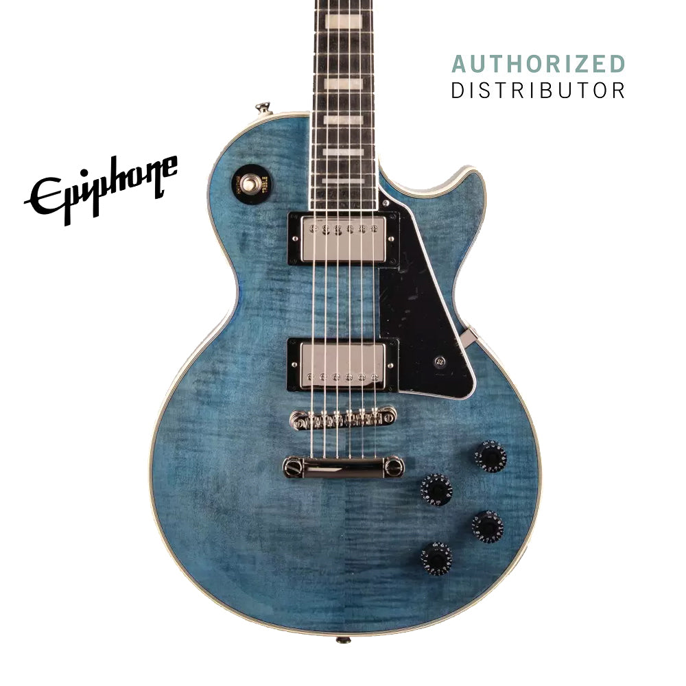 Epiphone Limited Edition Les Paul Custom Figured Electric Guitar - Translucent Blue