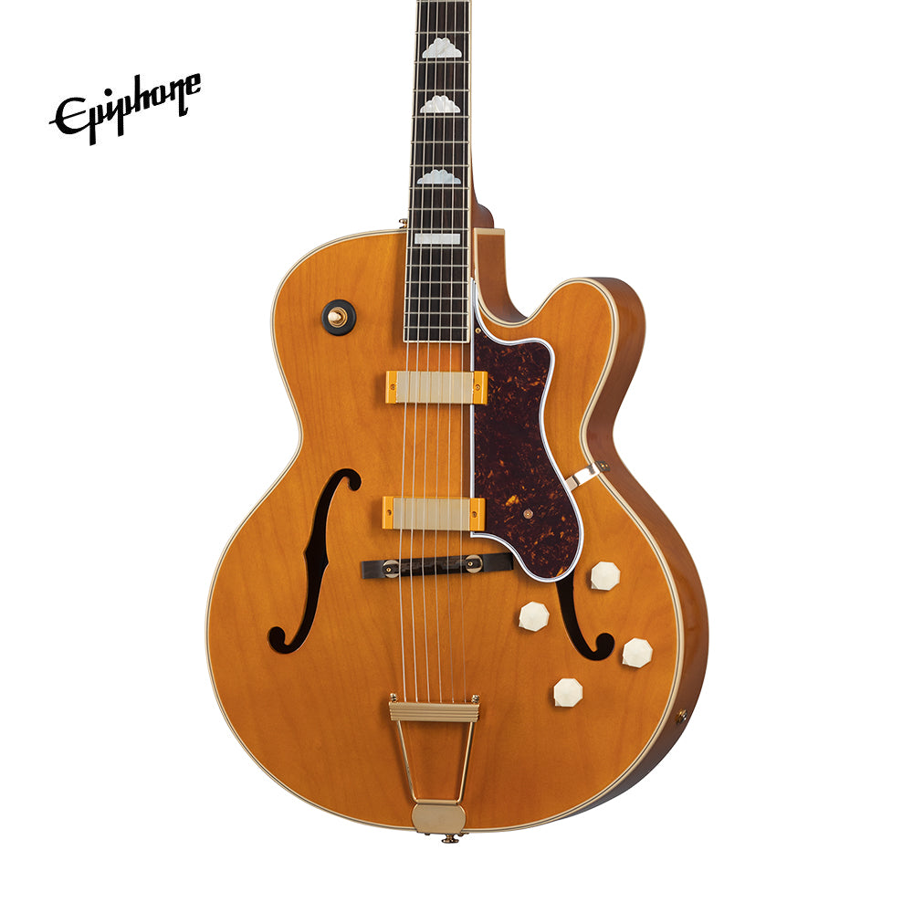 Epiphone 150th Anniversary Zephyr DeLuxe Regent Hollowbody Electric Guitar, Case Included - Aged Antique Natural