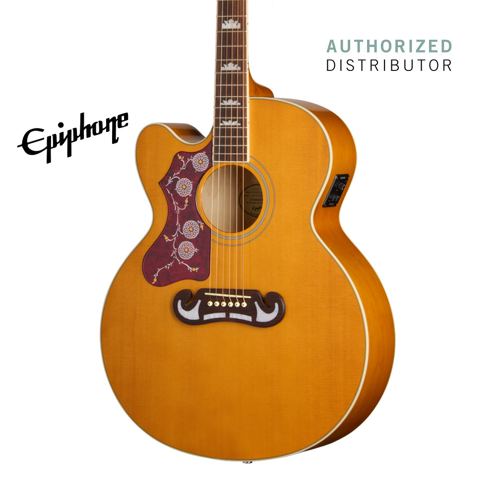 Epiphone J-200 Studio EC Left-handed Acoustic-electric Guitar - Antique Natural