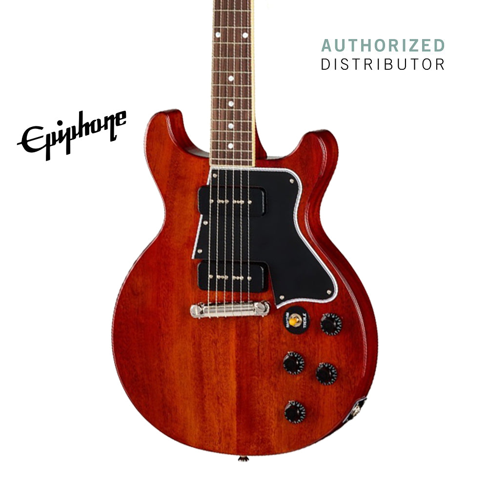 Epiphone Inspired by Gibson Custom 1960 Les Paul Special Double Cut Reissue Electric Guitar - Cherry Red