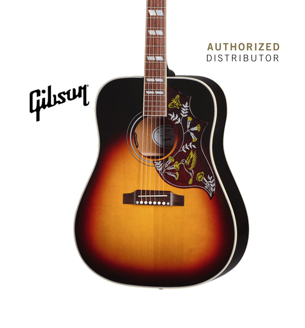 GIBSON HUMMINGBIRD STANDARD ACOUSTIC-ELECTRIC GUITAR - TRI BURST, EXCLUSIVE