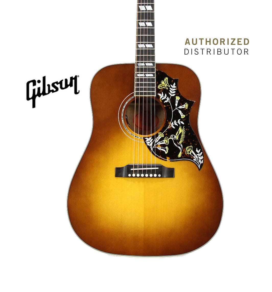 GIBSON ACOUSTIC HUMMINGBIRD KOA/CARPATHIAN SPRUCE ACOUSTIC-ELECTRIC GUITAR - HONEYBURST