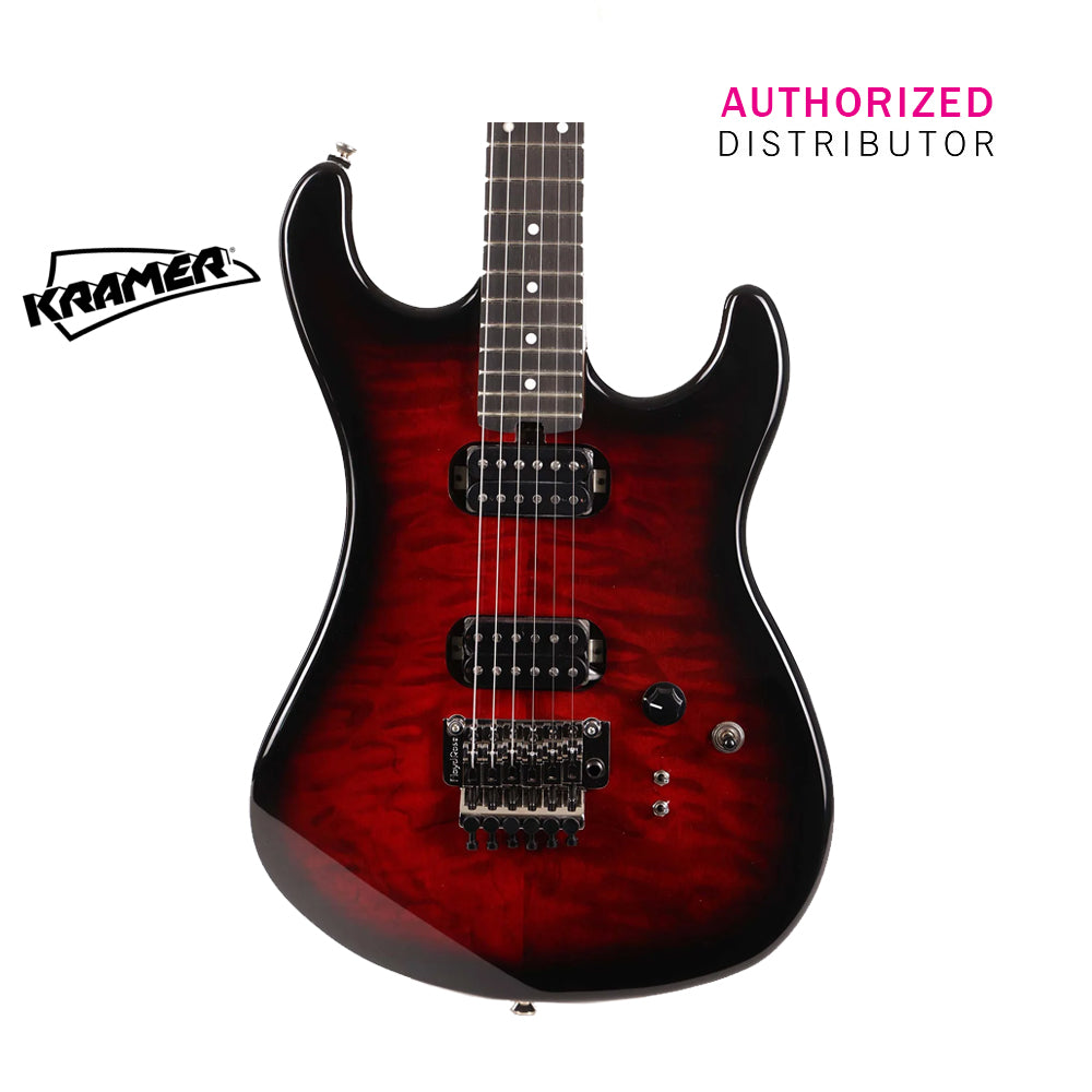 Kramer The 84 HH Quilt Electric Guitar with Premium Bag - Red Burst