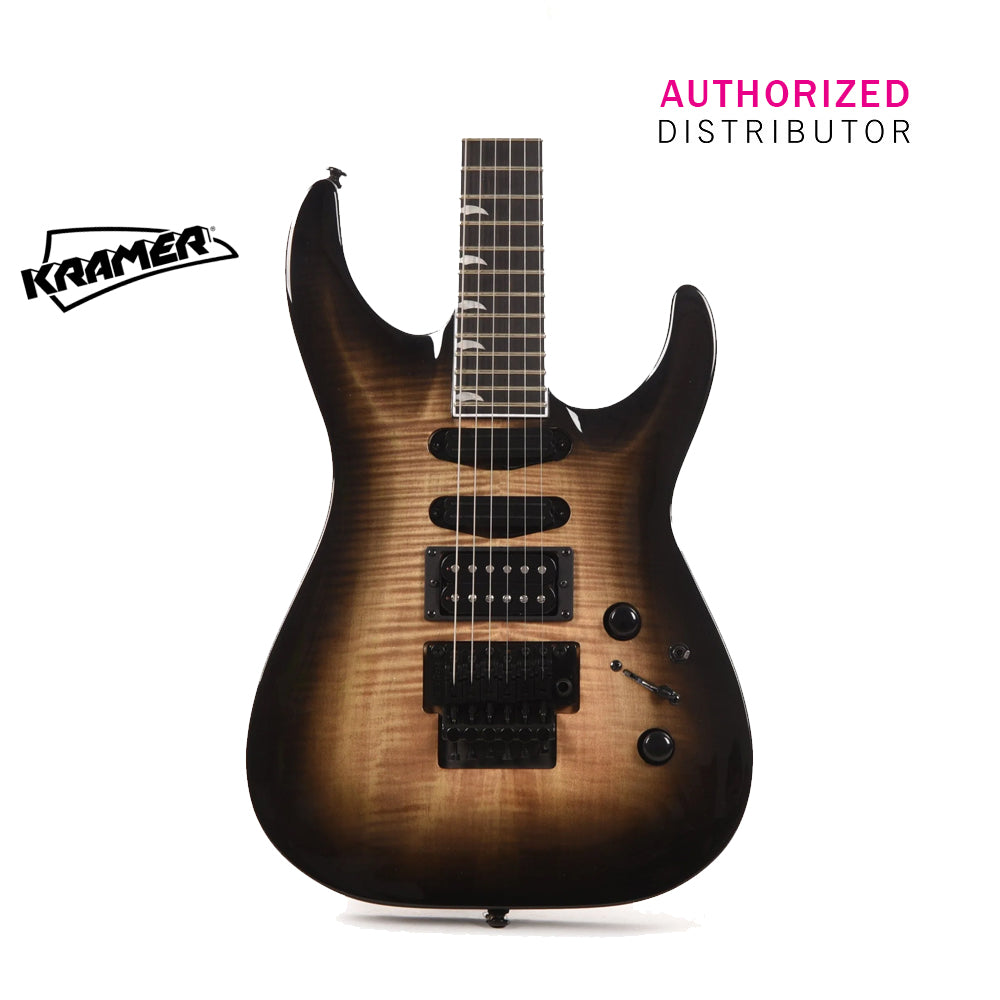 Kramer SM-1 Figured Electric Guitar - Black Denim Perimeter