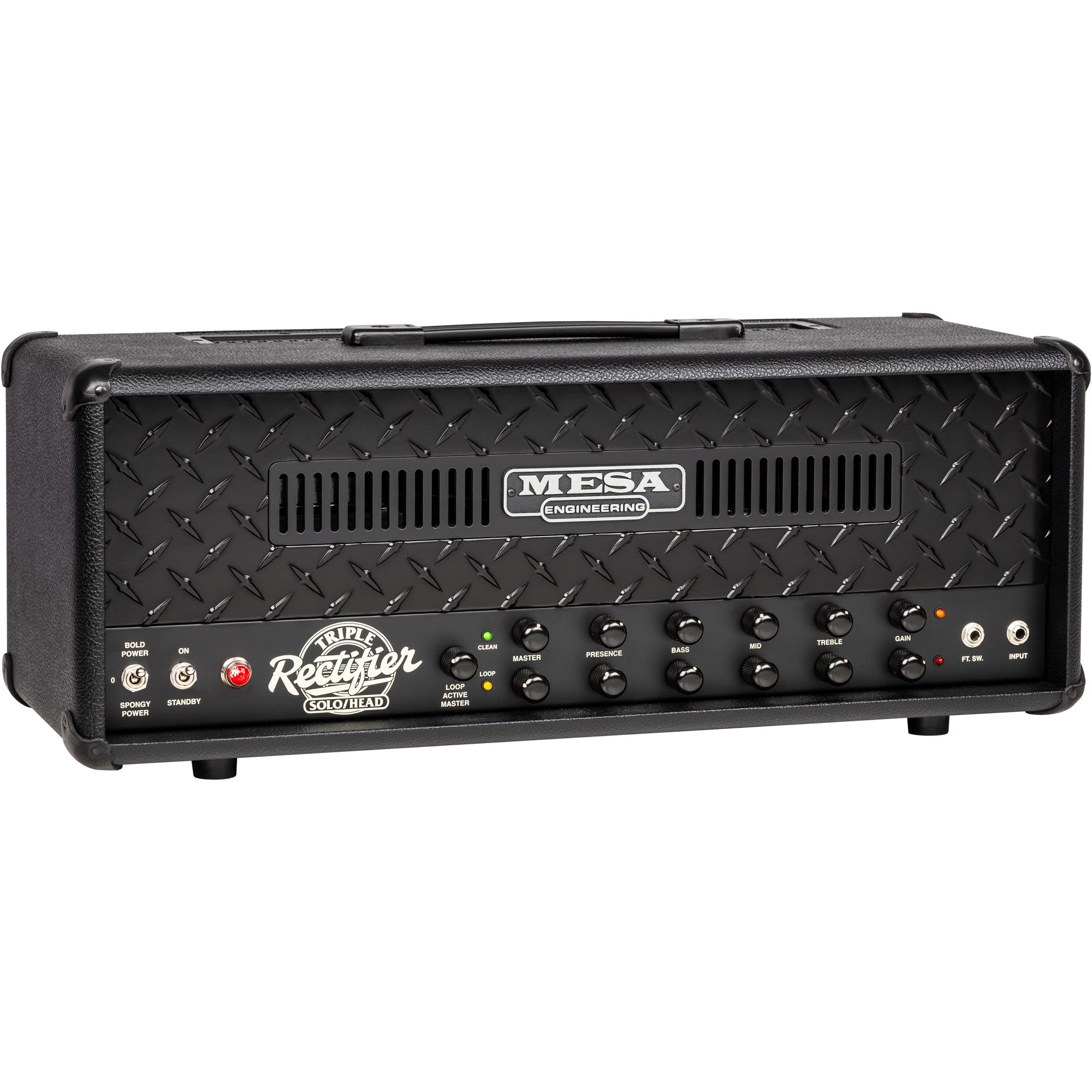 Mesa/Boogie 90s Triple Rectifier 150-watt Amplifier Head, Black Bronco with Black Diamond Plate