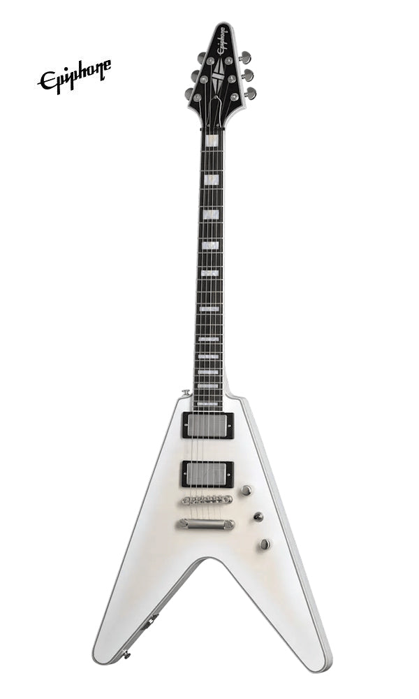 Epiphone Flying V Prophecy Electric Guitar with Premium Gig Bag - Aged White Tiger
