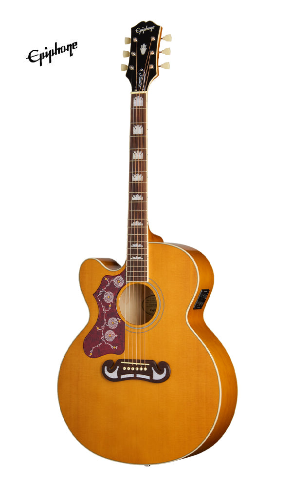 Epiphone J-200 Studio EC Left-handed Acoustic-electric Guitar - Antique Natural