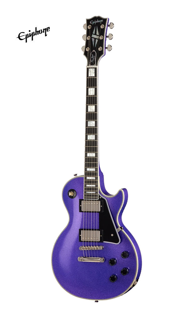 Epiphone Inspired by Gibson Custom Les Paul Custom Electric Guitar - Amethyst Sparkle