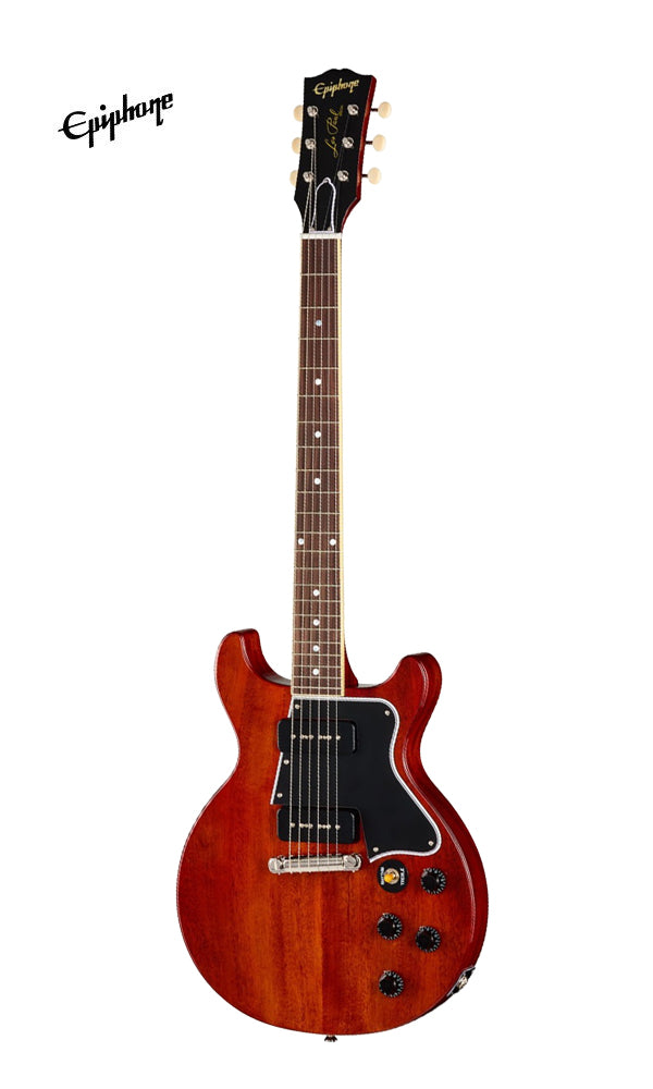 Epiphone Inspired by Gibson Custom 1960 Les Paul Special Double Cut Reissue Electric Guitar - Cherry Red