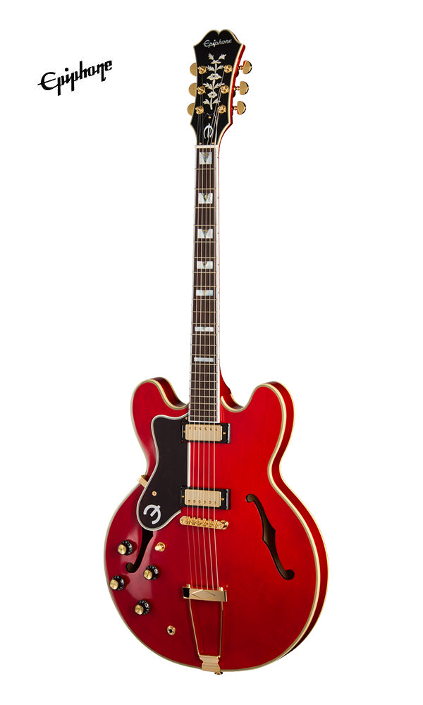 Epiphone Masterbilt Gem Archer Sheraton Left-handed Electric Guitar - Cherry Red