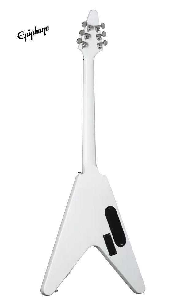 Epiphone Flying V Prophecy Left-Handed Electric Guitar with Premium Gig Bag - Aged White Tiger