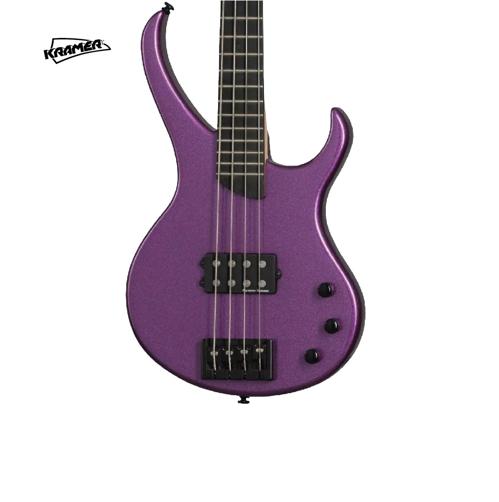 Kramer Disciple D-1 Bass Guitar - Thundercracker Purple Metalic