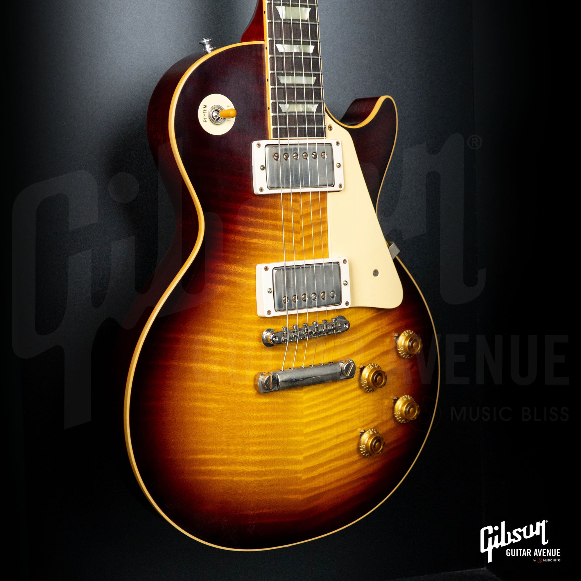 GIBSON MALAYSIA EXCLUSIVE MADE TO MEASURE 1959 LES PAUL STANDARD REISSUE VOS ELECTRIC GUITAR - KENTUCKY BOURBON FADE - NH (HANDPICKED TOP)