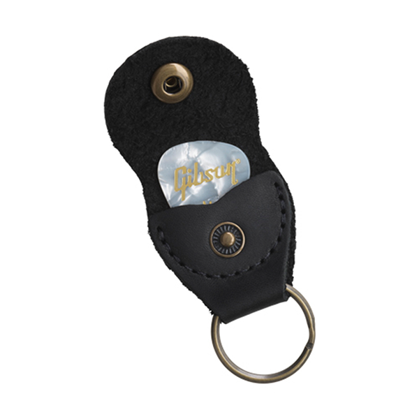 GIBSON PREMIUM LEATHER PICKHOLDER KEYCHAIN - BLACK (AKYC-BLK)