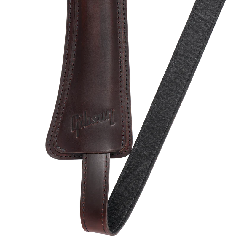GIBSON ACCESSORIES THE MODERN VINTAGE MINI GUITAR STRAP - CHERRY BROWN
