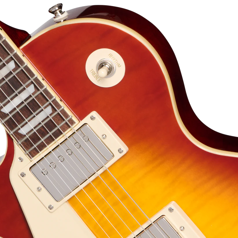 Epiphone Les Paul Standard 50s Figured Left-handed Electric Guitar - Washed Cherry Sunburst