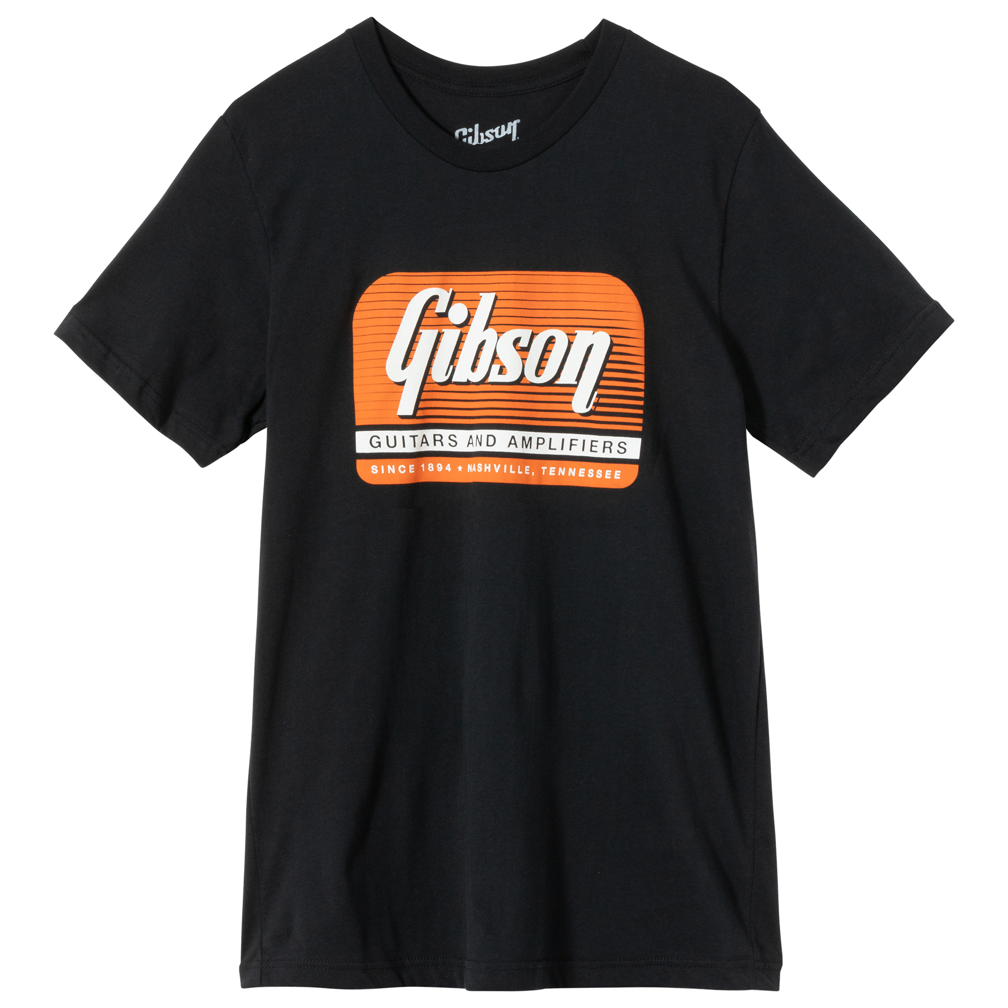 GIBSON ACCESSORIES GUITARS AND AMPLIFIERS T-SHIRT - BLACK (GA-TEE-GAMP-BLK)