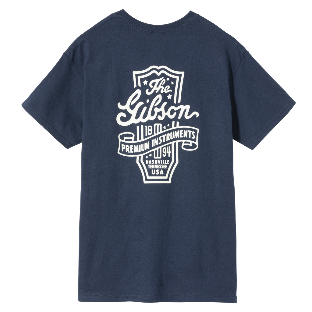 GIBSON ACCESSORIES PREMIUM INSTRUMENTS T-SHIRT - NAVY (GA-TEE-PREM-NVY