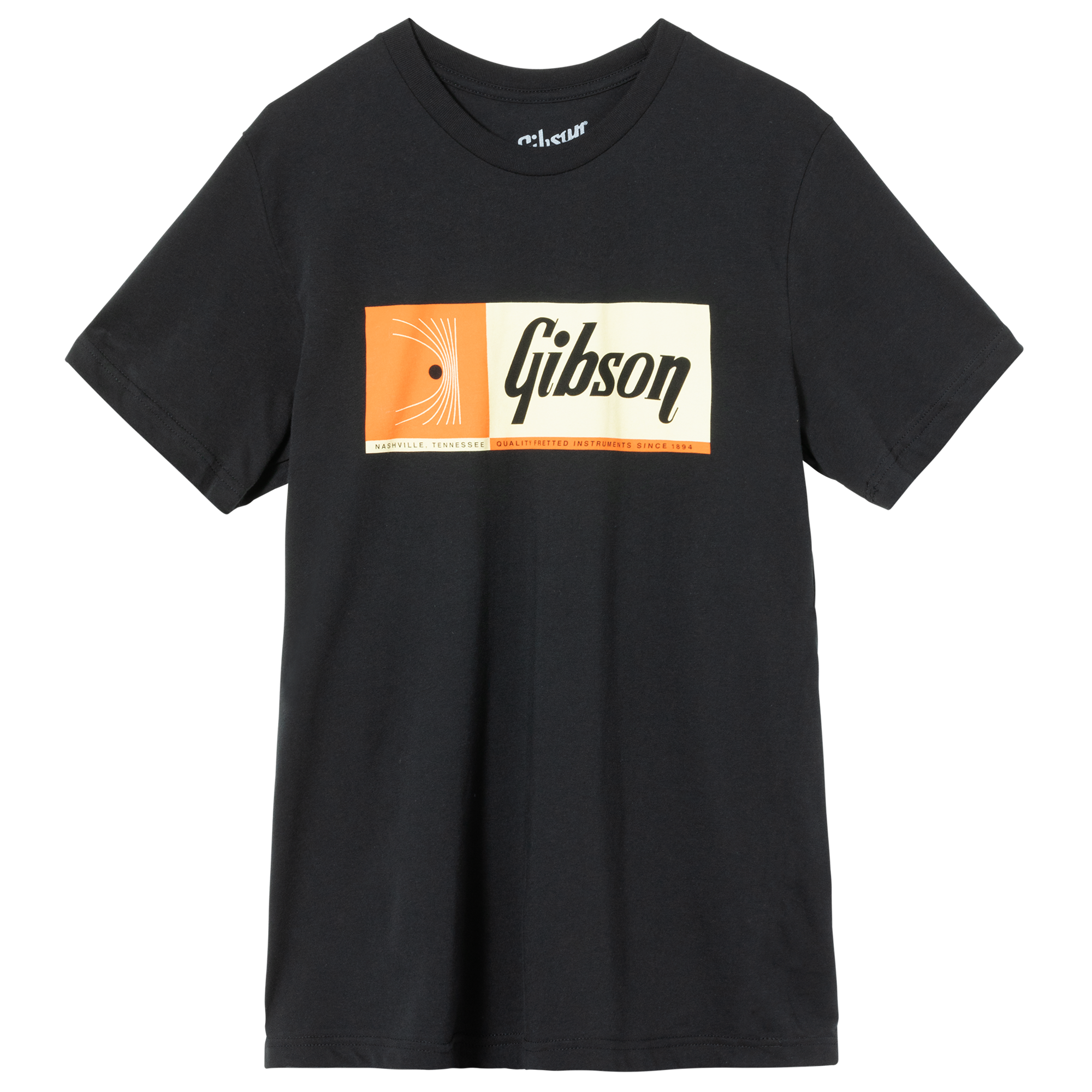 GIBSON ACCESSORIES QUALITY FRETTED INSTRUMENTS T-SHIRT - VINTAGE BLACK (GA-TEE-QFI-BLK)