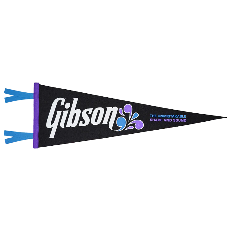 GIBSON LIFESTYLE "THE UNMISTAKABLE SHAPE AND SOUND" OXFORD PENNANT