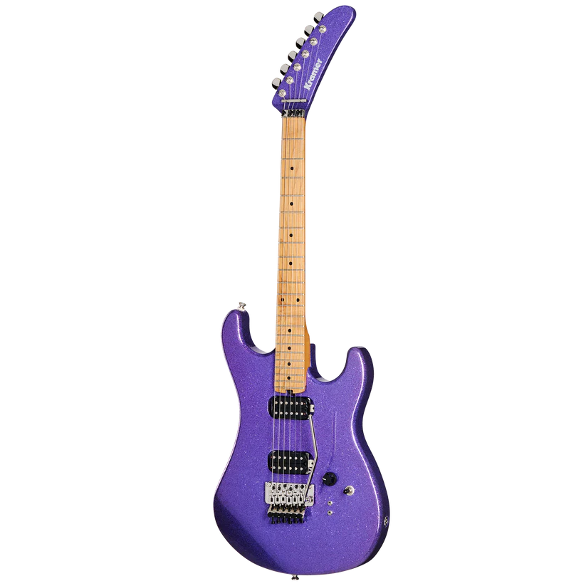 Kramer 84 HH Electric Guitar with Premium Gig Bag - Purple Sparkle
