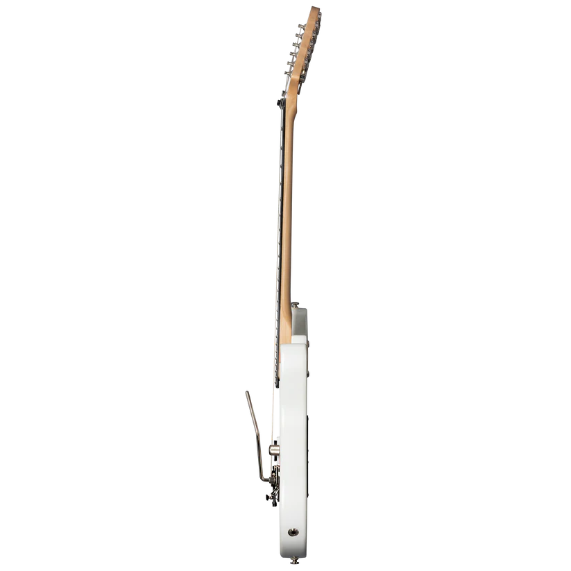 Kramer NightSwan Pixel Hearts Electric Guitar with Premium Gig Bag - Pearl White with Hearts