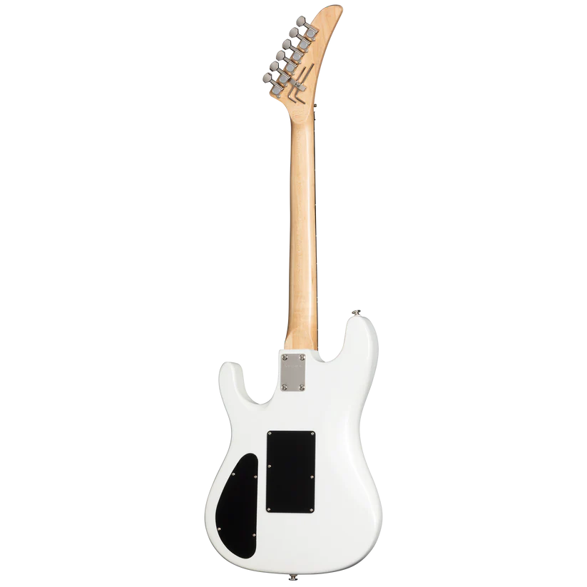 Kramer NightSwan Pixel Hearts Electric Guitar with Premium Gig Bag - Pearl White with Hearts