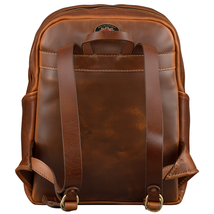 GIBSON LIFTON LEATHER BACKPACK - BROWN