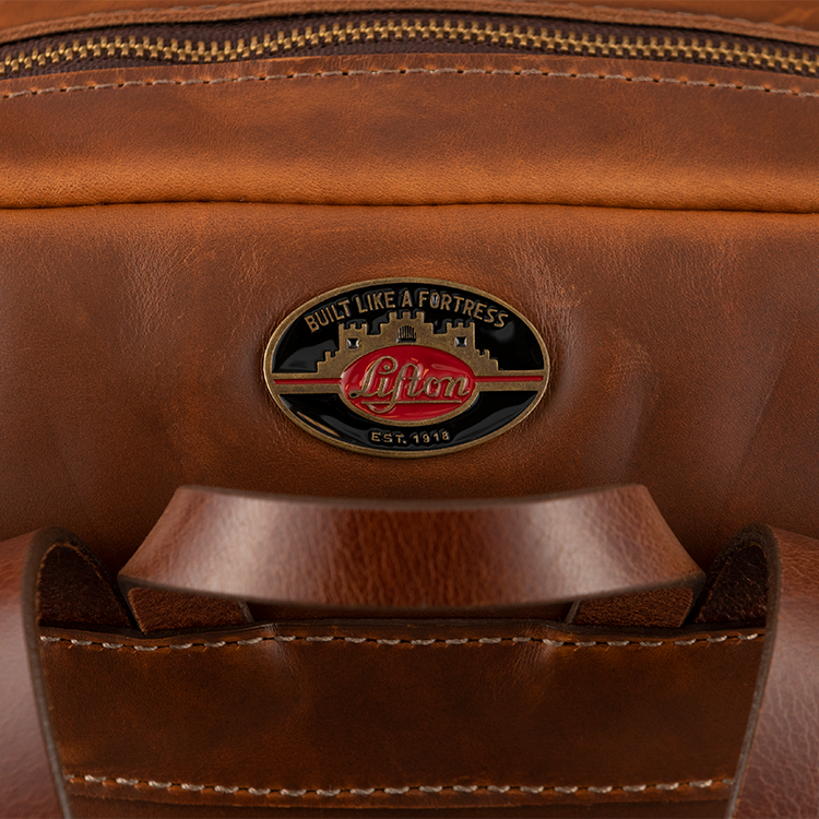 GIBSON LIFTON LEATHER BACKPACK - BROWN