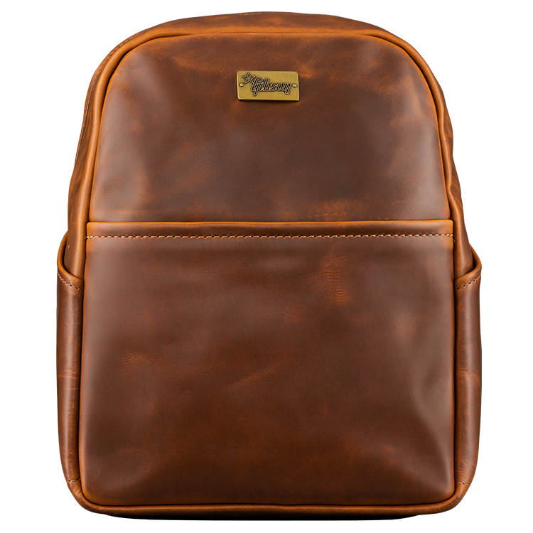 GIBSON LIFTON LEATHER BACKPACK - BROWN