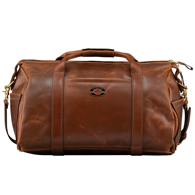 GIBSON LIFTON LEATHER DUFFLE BAG - BROWN