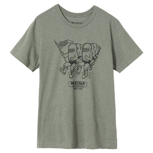 MESA/BOOGIE MARCHING TUBES TEE - ARMY GREEN (MA-TEE-TUBES-GRN)